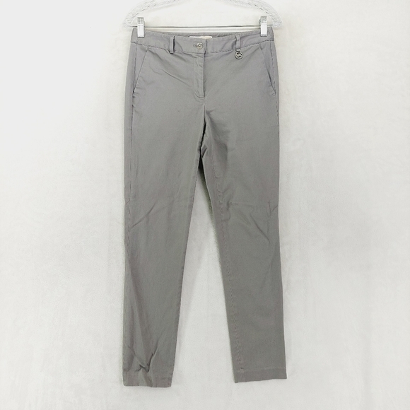 Michael Kors Gray Mid Rise Straight Leg Trouser Pants 1259 - Picture 1 of 9